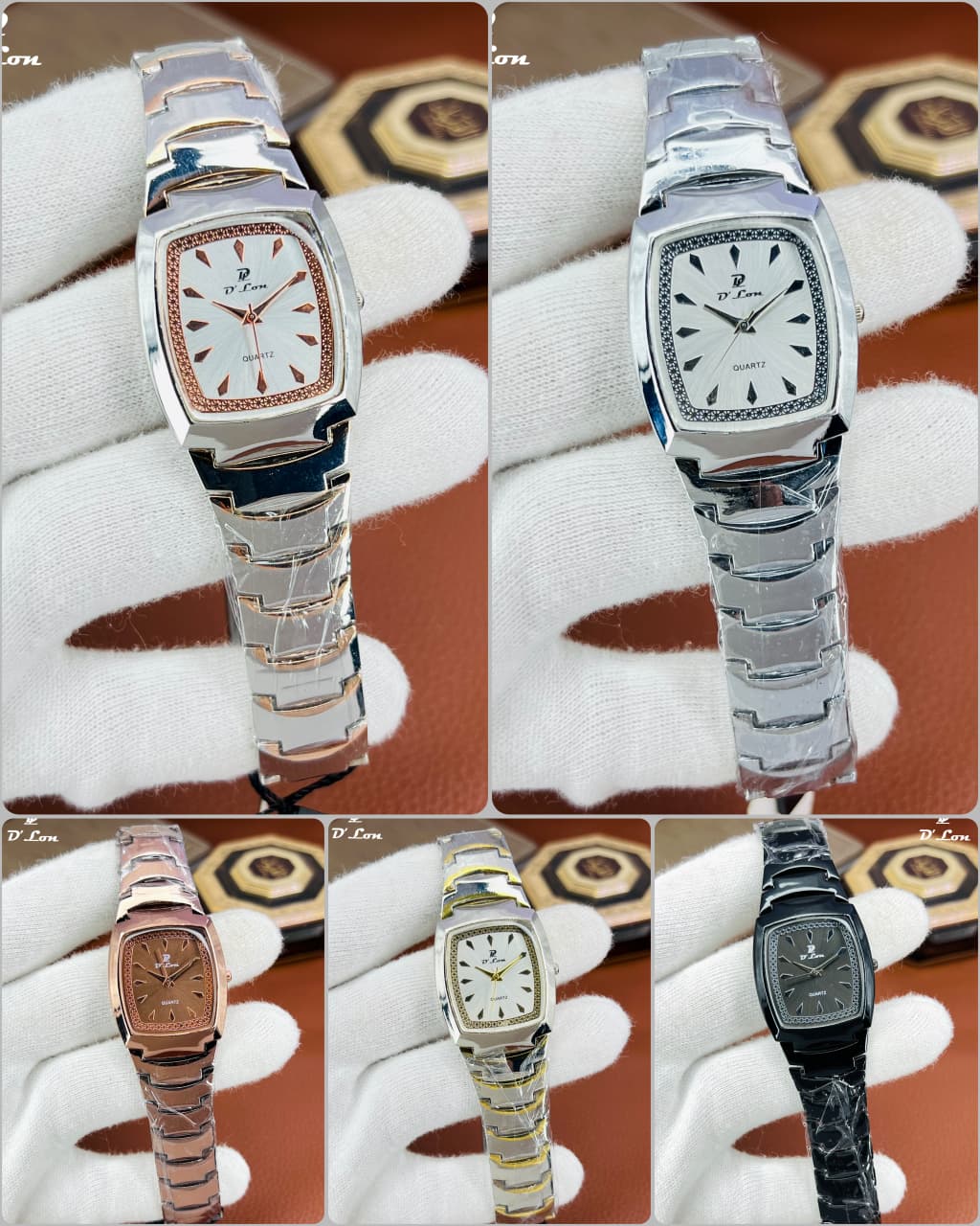 D’Lon Luxury Quartz Watch for men | Square Dial | Stainless Steel Bracelet