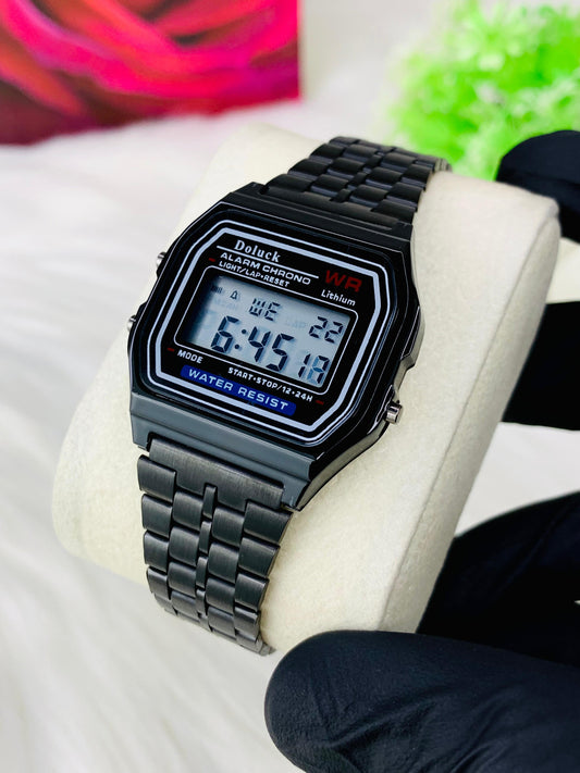 Digital Watch for Men | Water Resistant | Alarm, Stopwatch & LED Display | Stylish Retro Wrist Watch