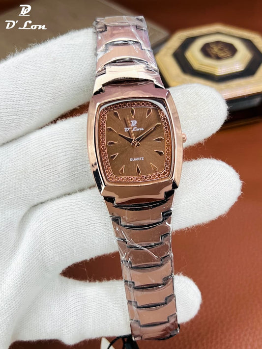 D’Lon Luxury Quartz Watch for men | Square Dial | Stainless Steel Bracelet