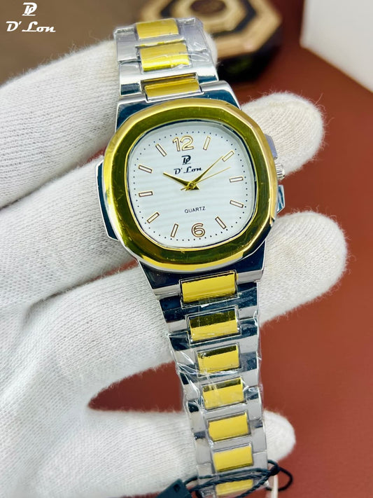 D’Lon Luxury Quartz Watch for men | Stainless Steel Bracelet | Elegant Wrist Watch